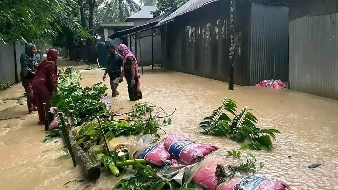 শেরপুর ৭১টি গ্রাম প্লাবিত, পানিবন্দি প্রায় ৪০ হাজার পরিবার