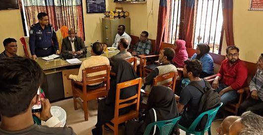 শ্রীমঙ্গলে আইনশৃঙ্খলা স্বাভাবিক রাখতে বিট পুলিশিং সভা