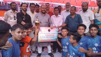 শ্রীমঙ্গলে মিডিয়াম বার ফুটবল টুর্নামেন্টের ফাইনাল খেলা অনুষ্টিত