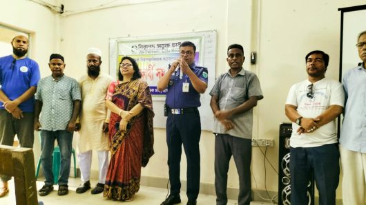 শ্রীমঙ্গলে শিক্ষার্থীদের নিয়ে সড়ক নিরাপত্তা বিষয়ক সমাবেশ