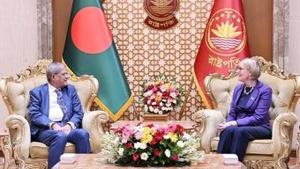 রাষ্ট্রপতির সঙ্গে ব্রিটিশ হাইকমিশনার সারাহ কুক এর সৌজন্য সাক্ষাৎ